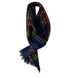Heather Brae Vintage Scarf Made In Scotland Mohair Wool Blend 49”X9”